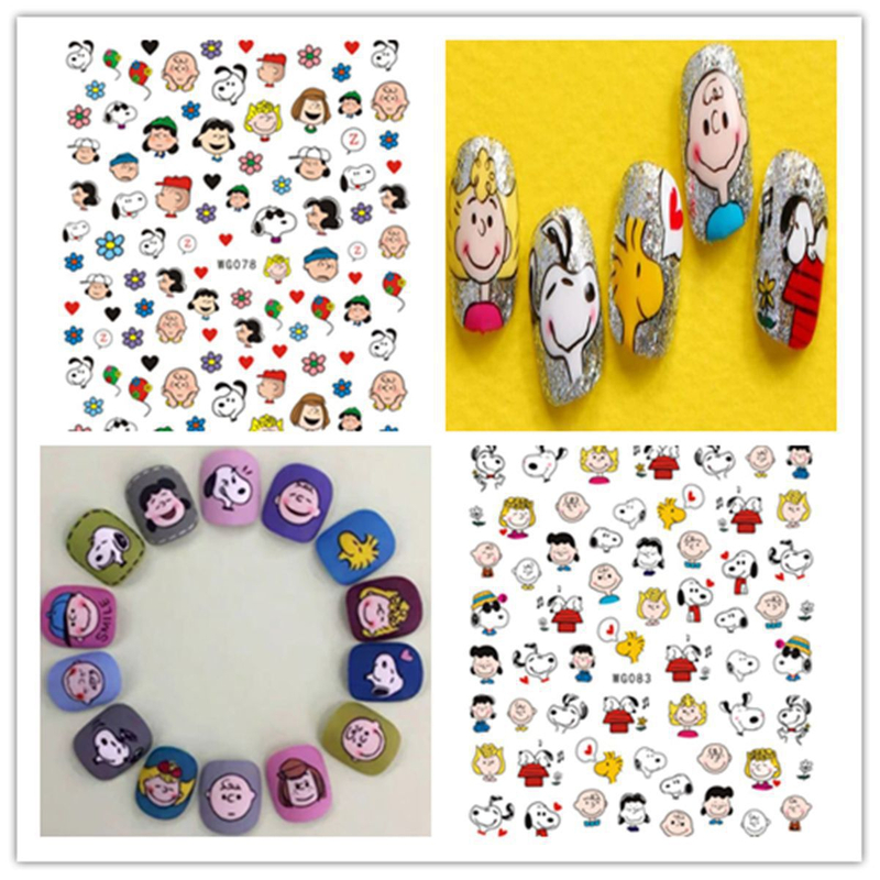 WG078-083 Cartoon Nail 3D Sticker