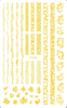 F549 4 Colors Gold Silver Black White 3D Self Adhesive Nail Art Sticker