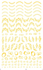F551 4 Colors Gold Silver Black White 3D Self Adhesive Nail Art Sticker