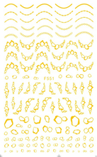 F551 4 Colors Gold Silver Black White 3D Self Adhesive Nail Art Sticker