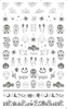 F603 The Hallowmas 3D Self Adhesive Nail Art Sticker Gold Silver 2 colors available