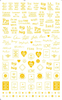 F546 4 Colors Gold Silver Black White 3D Self Adhesive Nail Art Sticker