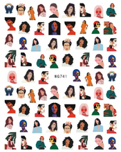 WG737-746 Popular Star Self-adhesive Nail Sticker 
