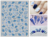 WG844-851 Classic Blue and White Porcelain Pattern Nail Sticker