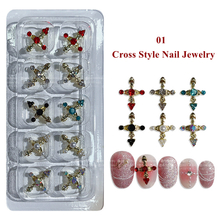 10pcs/pack The Cross Nail Decoration Jewelry 