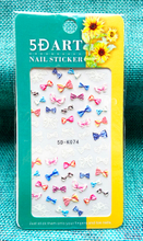 5D Embossed Bowknot Nail Sticker