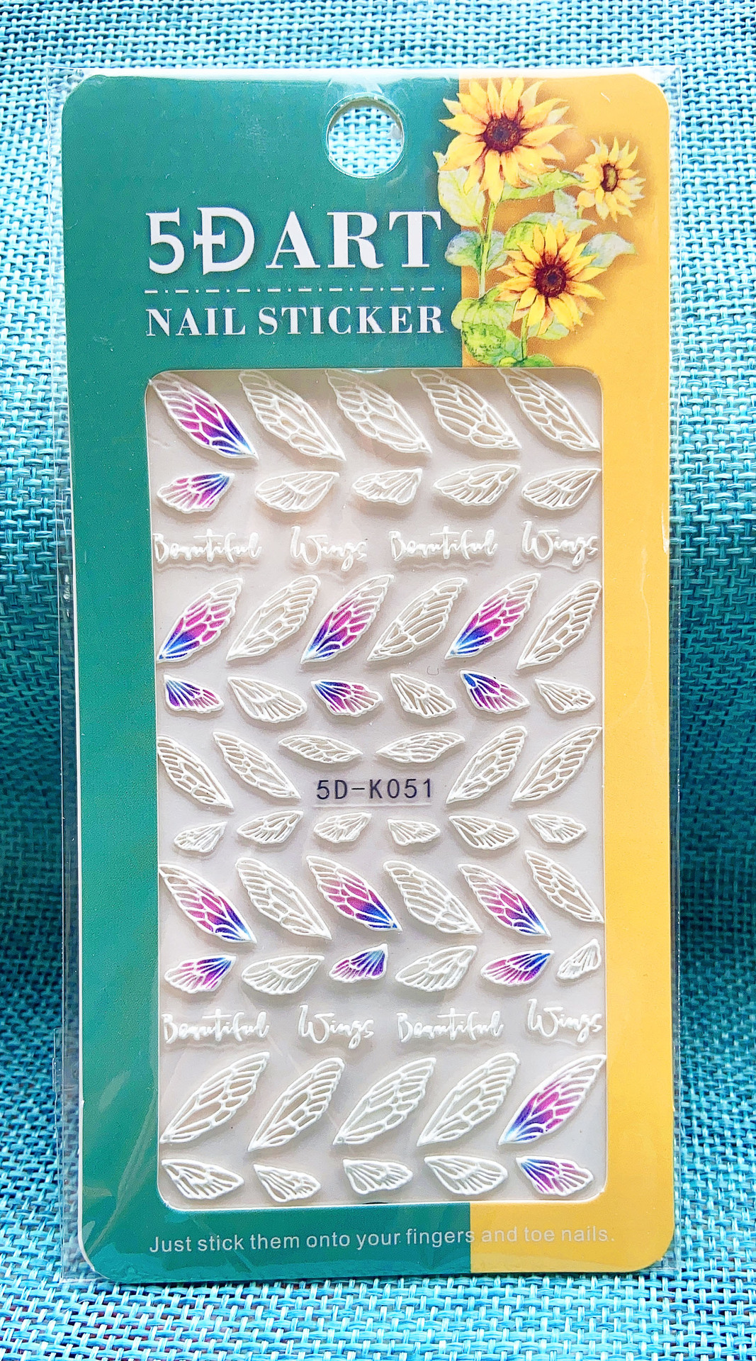5D Embossed Nail Sticker