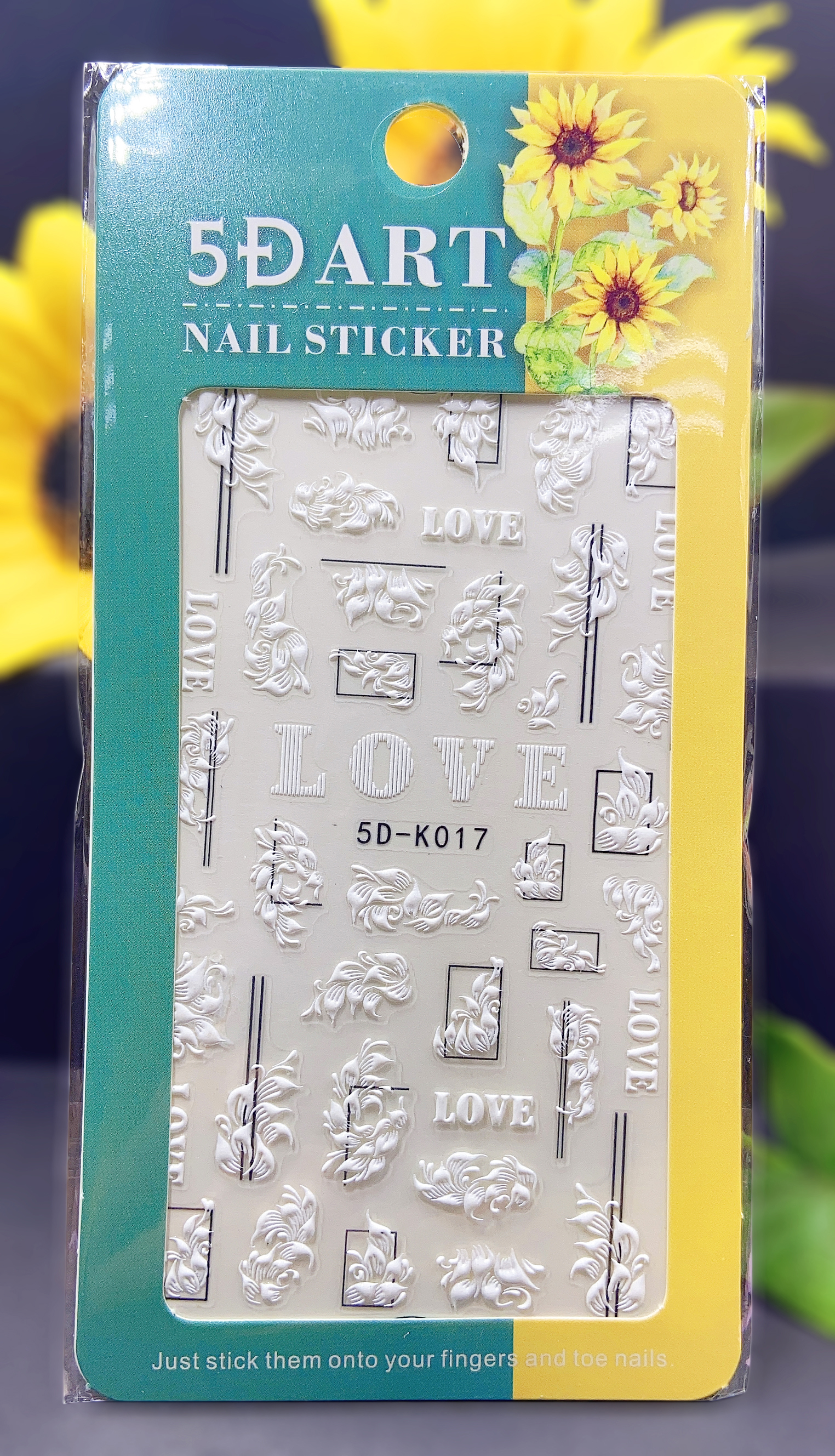 5D Embossed Winter Sweater Nail sticker
