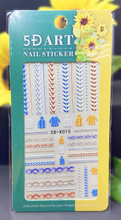 5D Embossed Winter Sweater Nail sticker