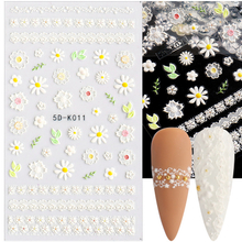 5D Embossed Spring Bird Flowder Nail sticker