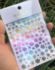 WG440-443 Snowflakes Winter Style Different Color Adhesive Nail Sticker
