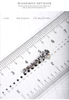 Transparent Flexible Press on Nail Tip Nail Rhinestone Measuring Ruler Nail Tool