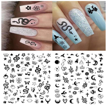 Snake Pattern Line Design Nail Sticker