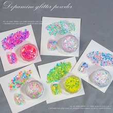 Laser Glitter Gradient Sequin Mixed Colorful Sequin Powder Nail Decoration 