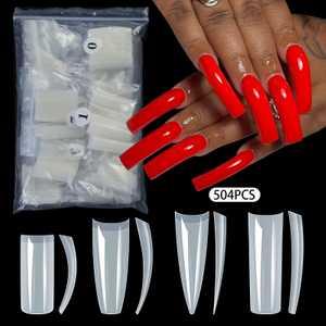 Ultra Thin Half Cover Nail Tip 504 Pcs/bag