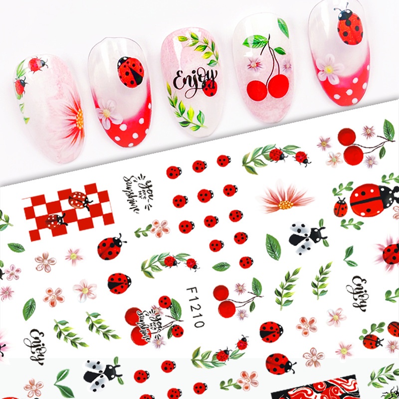 2026 Flower Fruit Cute Nail 3d Sticker