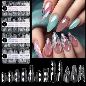 120pcs/box Diamond 3D False Nail Tips