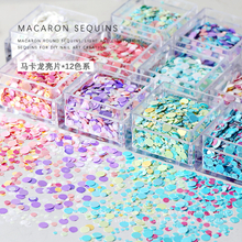 Mixed Color Nail Sequins Cream Glitter Round Shape Nail Accessories