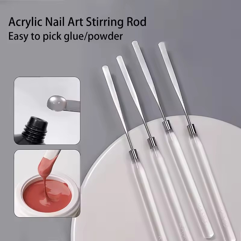 Acrylic Nail Art Tool Stirring Rod Mixing Spatula Liquid Foundation Color Gel Powder Mixing Stick Scraper Makeup Tools