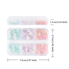 6-grid Carved Rose Nail Decoration Resin Artificial Camellia Pearlescent Nail Accessories