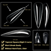 High Quality 600pcs/box Full Cover Clear Color Soft Gel Tips 