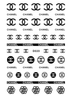 D020 CHANEL 6 colors available Brand Logo 3D Nail Art Sticker