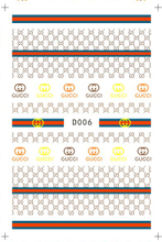 D006 GUCCI 3D Nail art sticker
