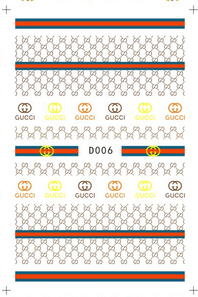 D006 GUCCI 3D Nail art sticker
