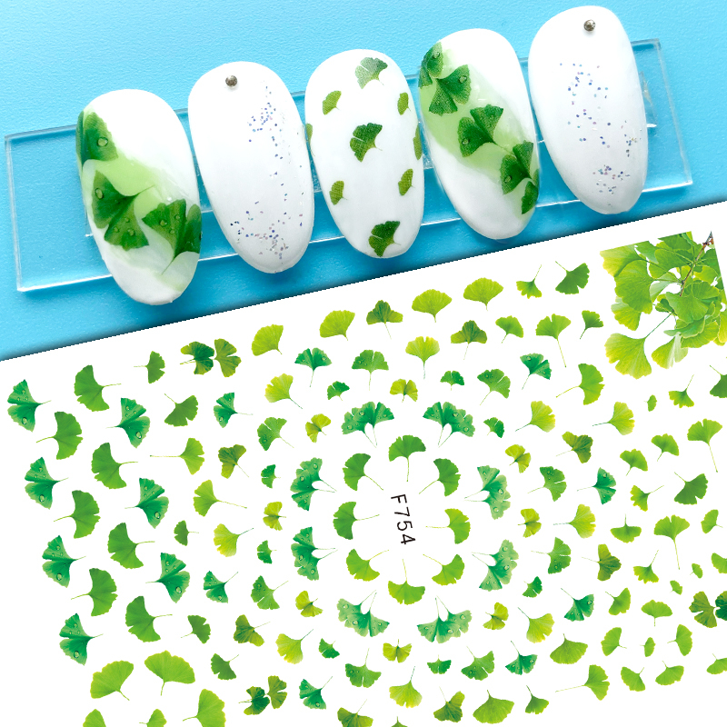 F754 Leaf Self-adhesive Nail Sticker 2021 New