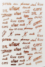 XF3192 Rose Gold 3D Nail Art Sticker