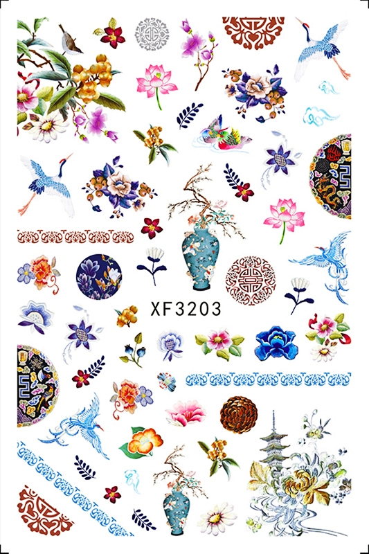 XF3203 3D Nail Art Sticker