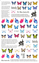 F707 Butterfly Nail Sticker Dec 2020 New