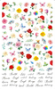F674 Rose Flower Gardon Butterfly Self-adhesive Nail Art Sticker