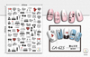 CA625 Valentine's Day Love Word Self-adhesive Nail Art Sticker