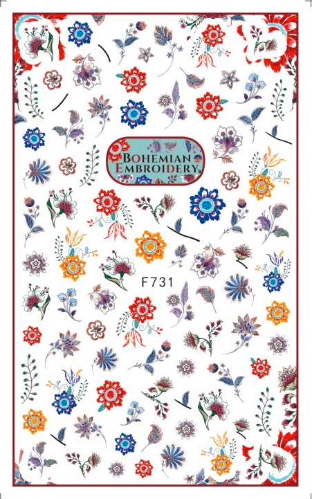 F731 Flower Self-adhesive Nail Sticker 2021 New