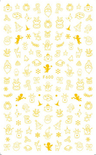 F600 The Hallowmas 3D Self Adhesive Nail Art Sticker Gold Silver 2 Colors Available