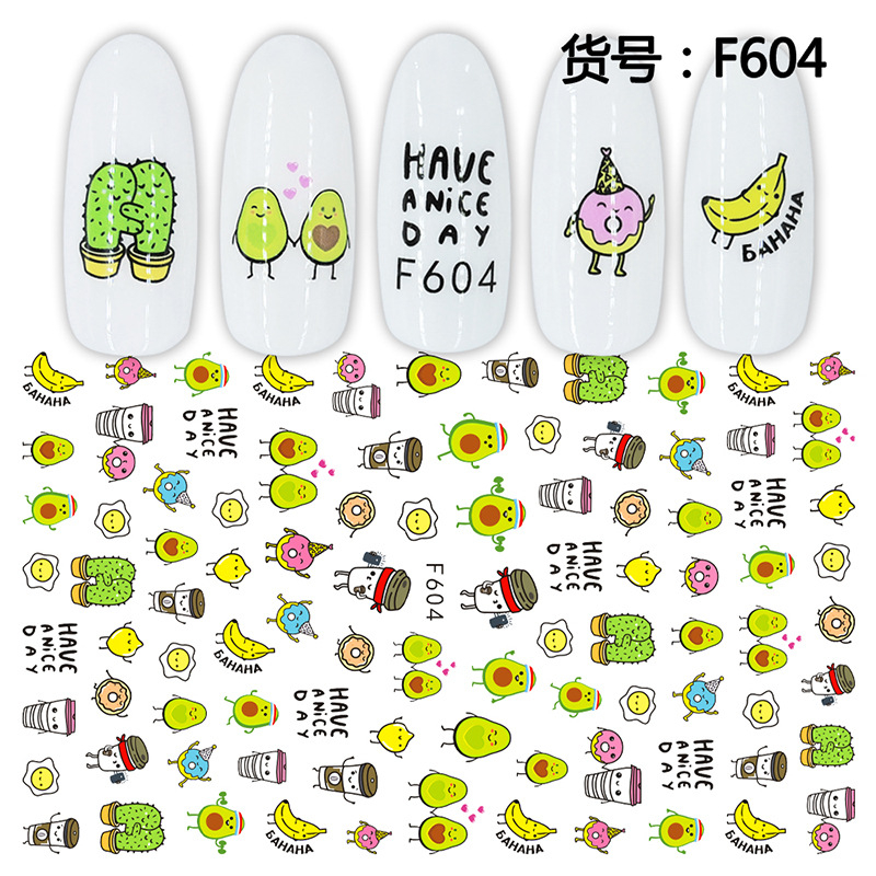 F604 The Autumn Fall season 3D Self Adhesive Nail Art Sticker 