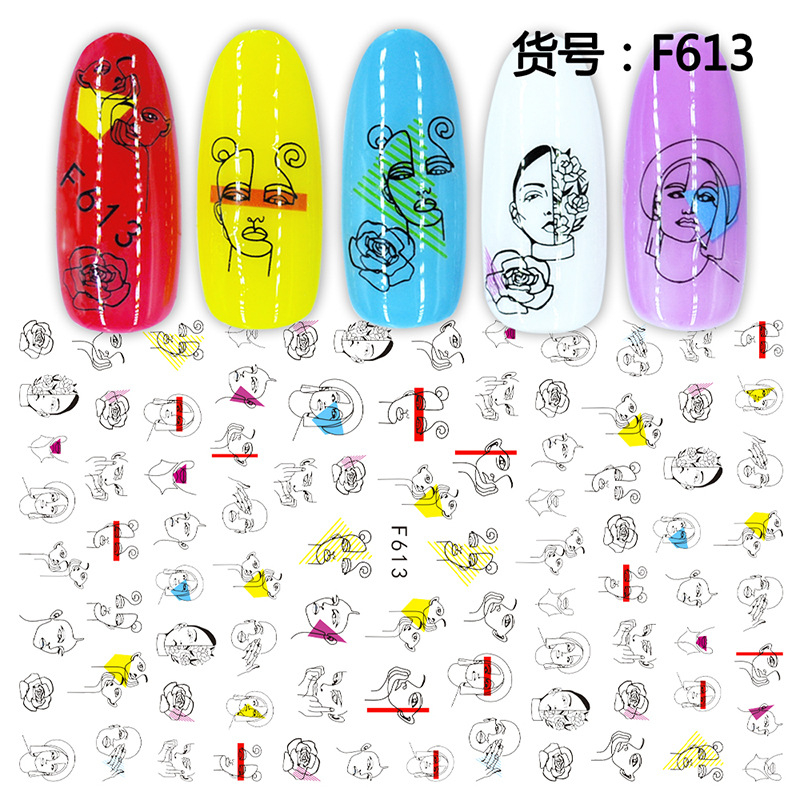 F613 The Autumn Fall season 3D Self Adhesive Nail Art Sticker 