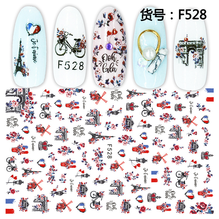 F528 3D Self Adhesive Nail Art Sticker