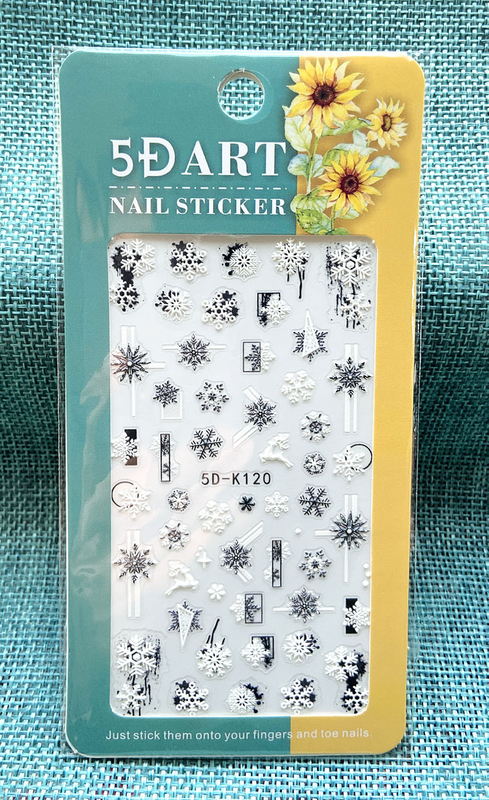 5D Embossed Snowflake Nail Sticker