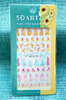 5D Embossed Flame Nail Sticker