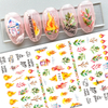 F817-F821 DIY Design 3D Self Adhesive Winter Nail Art Sticker