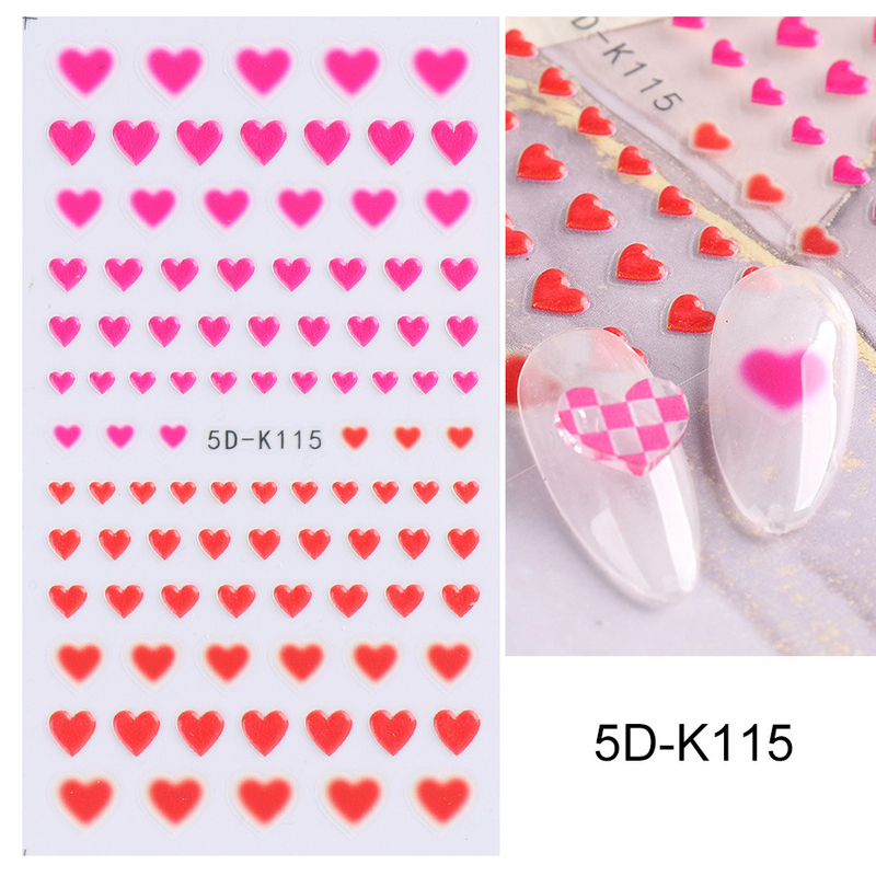 Cloud Heart Star 5D Embossed Nail Sticker