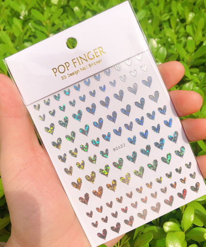 WG622 Heart Self-adhesive Nail Sticker