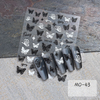 Embossed Black White Butterfly Nail Sticker Nail DIY Decoration