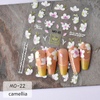 Camellia Cherry Flower Nail Sticker Decoration