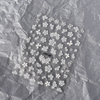 White Half Transparent Embossed Flower Nail Sticker Decoration
