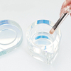 Glass Nail Dappen Dish with Lid Acrylic Liquid Remover Container Decoration Storage