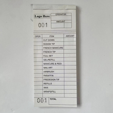 100pages/sheet Pravited Logo Customized Made Nail Salon Service Ticket manicure book ticket book 