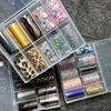 Leopard Pattern Snake Pattern Lace Flower Mirror Effect Nail Transfer Foil Sticker
